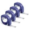 5 White Plasitc + 4 Metallic Silver Compatible with Dymo Letratag Refills 12mm x 4m 1/2" x 13' Label Tape view 3