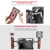 Andoer Universal Camera Cage Wooden Handle Left/Right Side Hand Grip with Cold Shoe Mount 1/4 Inch & 3/8 Inch Screw Holes Video Photography Accessories view 3