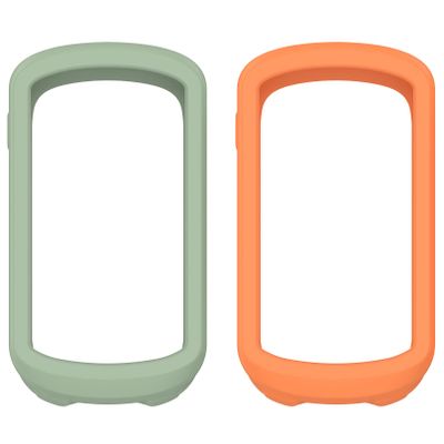 Protector Case Compatible with Garmin Explore 2 Case Soft Silicone Cover Shell for Garmin Edge Explore 2 Silicone Case (Orange&LightGreen)
