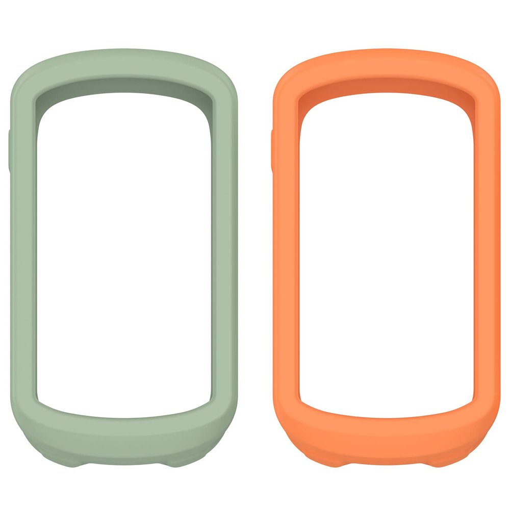 Protector Case Compatible with Garmin Explore 2 Case Soft Silicone Cover Shell for Garmin Edge Explore 2 Silicone Case (Orange&LightGreen)