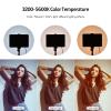 Andoer Andoer Portable RGB Video Light Kit with 2 * LED Video Light 7 Colors Lighting 3200K-5600K 10 Levels Brightness USB + 2 * Extendable Tripod Max.148cm/58in Height for Video Live Online Teaching view 3