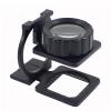 Aurorad 20x Folding Magnifier Optical Mirror Double Lens Full Metal with Scale Photo Cloth Electric Iron Check Circuit view 1