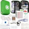 276 Car First Aid Kit for Business, Portable First Aid Kits Travel Szie Emergency Essentials Supplies for Outdoor Activities Skating Boating, Green AMORNING view 1