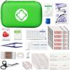 276 Car First Aid Kit for Business, Portable First Aid Kits Travel Szie Emergency Essentials Supplies for Outdoor Activities Skating Boating, Green AMORNING view 2