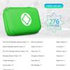 276 Car First Aid Kit for Business, Portable First Aid Kits Travel Szie Emergency Essentials Supplies for Outdoor Activities Skating Boating, Green AMORNING view 4