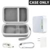 Case Compatible with TP-Link AC750 Wireless Portable Nano Travel Router. for Hotspot WiFi Devices Storage Carrying Box Holder for Power Adapter, Ethernet Cable and Other Accessories (Bag Only)-Grey view 2