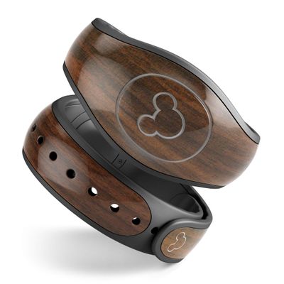 Design Skinz Dark Walnut Stained Wood Premium Vinyl Decal Wrap Cover for The Disney MagicBand 1 (Fits MagicBand 1 for Disney Parks)