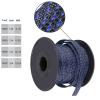 100ft-1/4inch PET Expandable Braided Sleeving Wire Loom Cable Sleeves Automotive Wire Sleeve Cable Management Wrap Wire Protector Tubing Desk Wire Organizer for Home,Office,Audio HDMI Cable,Black&Blue view 3