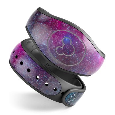 Design Skinz Pink & Blue Galaxy Premium Vinyl Decal Wrap Cover for The Disney MagicBand+ (Fits MagicBand+ for Disney Parks)