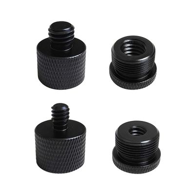 4 Pieces Mic Screw Adapter, 5/8 Female to 3/8 Male and 3/8 Female to 5/8 Male, 5/8 Female to 1/4 Male and 1/4 Female to 5/8 Male, Mic Thread Adapter, Microphone Adapter