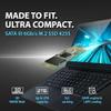 Transcend MTS425 M.2 2242 SATA III SSD 250GB, Up to 500MB/s, Compatible with Ultrabook, Laptop, PC, Desktop, 3D TLC NAND Flash Internal Solid State Drive, LDPC Error Correction, SLC Cache, B+M Key view 3