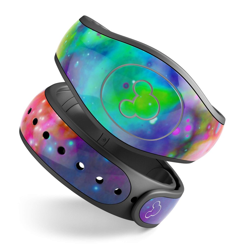 Design Skinz Neon Splatter Universe Premium Vinyl Decal Wrap Cover for The Disney MagicBand+ (Fits MagicBand+ for Disney Parks)