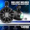 DS18 Hydro CF-X8PRO 8" Compact Wakeboard Tower Speakers with Hybrid Mid-Range & Compression Driver Loudspeaker, Integrated RGB LED Lights, 500 Watts, Carbon Fiber Color, Speaker Cover Included view 3