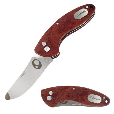 ZLemma Kids Pocket Folding Knife with Safety Rounded Tip, Made Of Japanese Stainless Steel and Rosewood, Childrens First Folding Knife With Sharp Blade