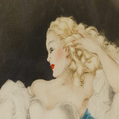 Louis Icart : Lampshade : 1925 : Archival Quality Art Print