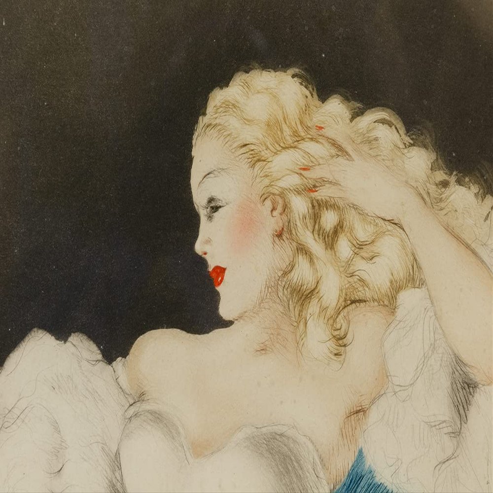 Louis Icart : Lampshade : 1925 : Archival Quality Art Print