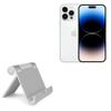 BoxWave Stand and Mount Compatible with Apple iPhone 14 Pro Max - VersaView Aluminum Stand, Portable, Multi Angle Viewing Sturdy view 1