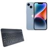 BoxWave Keyboard Compatible with Apple iPhone 14 - SlimKeys Bluetooth Keyboard, Portable Thin with Chiclet-Style Keys - Jet Black view 1