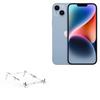 BoxWave Stand and Mount Compatible with Apple iPhone 14 Plus - Pocket Aluminum Stand 3-in-1, Portable Multi Angle Viewing Riser - Metallic Silver view 1