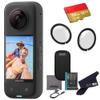 Insta360 X3 - Waterproof 360 Action Camera with 1/2" 48MP Sensors, 5.7K 360 HDR Video, 72MP 360 Photo, 4K Single-Lens, 60fps Me Mode, 2.29" Touchscreen, AI Editing |Bundle Includes Lens Guard&512GB view 1