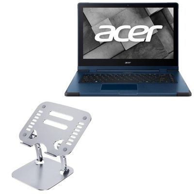 BoxWave Stand and Mount Compatible with Acer Enduro Urban N3 (EUN314-51W) - Executive VersaView Laptop Stand, Ergonomic Adjustable Viewing Angle Metallic Riser - Metallic Silver