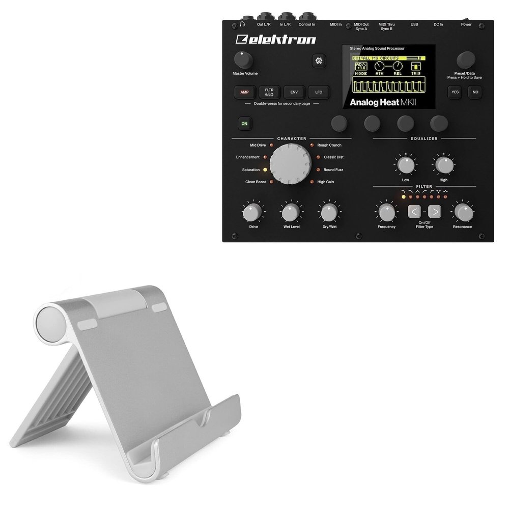 BoxWave Stand and Mount Compatible with Elektron Analog Heat MKII - VersaView Aluminum Stand, Portable, Multi Angle Viewing Sturdy