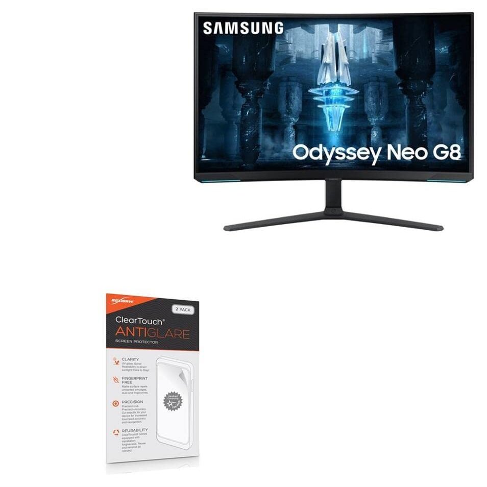 BoxWave Screen Protector Compatible with Samsung 32 Odyssey Neo Monitor (G8) - ClearTouch Anti-Glare (2-Pack), Anti-Fingerprint Matte Film Skin