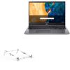BoxWave Stand and Mount Compatible with Acer Chromebook 515 (CB515-1WT) - Pocket Aluminum Stand 3-in-1, Portable Multi Angle Viewing Riser - Metallic Silver view 1