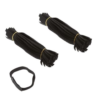 Beszin 9 Inch (100-pack) Hook and Loop Self Gripping Fastening Cable Ties 1/2" Width - Multipurpose Microfiber Cloth Cable Organizer Self Adesive Pre-Cut Straps