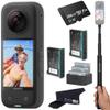 Insta360 X3 Battery Bundle- Waterproof 360 Action Camera Bundle Includes Extra 2 Batteries, Charger, Invisible Selfie Stick & 256GB Memory Card view 1