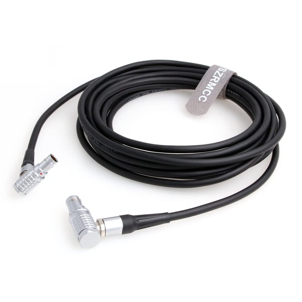 SZRMCC Extended Wired Control Cable for DJI Ronin Tethered Control Handle 6 Pin to 6 Pin Communication Expansion Port for DJI Ronin RS2 (1m, Right Angle 6 Pin-Right Angle 6 Pin)
