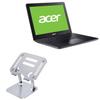 BoxWave Stand and Mount Compatible with Acer Chromebook 712 (C871T) - Executive VersaView Laptop Stand, Ergonomic Adjustable Viewing Angle Metallic Riser - Metallic Silver view 1