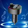Bluetooth FM Transmitter for Car, Radio Receiver/Audio Adapter with USB + PD Car Charger, 7 Colors LED Backlit Support Hands-Free Calling TF Card USB Flash Drive view 2