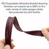 100ft - 1/8 inch Braided Cable Management Sleeve Cord Protector PET Expandable Braided Sleeving-Self-Wrapping Wire Loom for TV/Computer/Home Theater/Engine Bay - Black&Red view 2