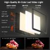 2-Pack LED Video Light Kit, NiceVeedi Studio Light, 2800-6500K Dimmable Photography Lighting Kit with Tripod Stand&Phone Holder, 73" Stream Light for Video Recording, Game Streaming, YouTube view 2