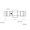 TOJOIN RF Coaxial Adapter Connector SMA Female to Female DC-12GHZ 50ohm, RF SMA Adapter for RF Cable, Coupler Antenna, Extension Cable, WiFi, 2PCS view 4