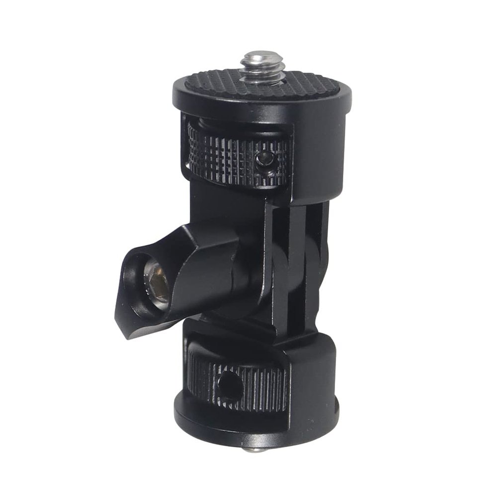 BGNing 1/4 Screw Adapter, Screw Thread Adapter, 360 Swivel 1/4" Screw to Tripod Mount Adapter for Action Cameras (1/4 to 1/4 Black)