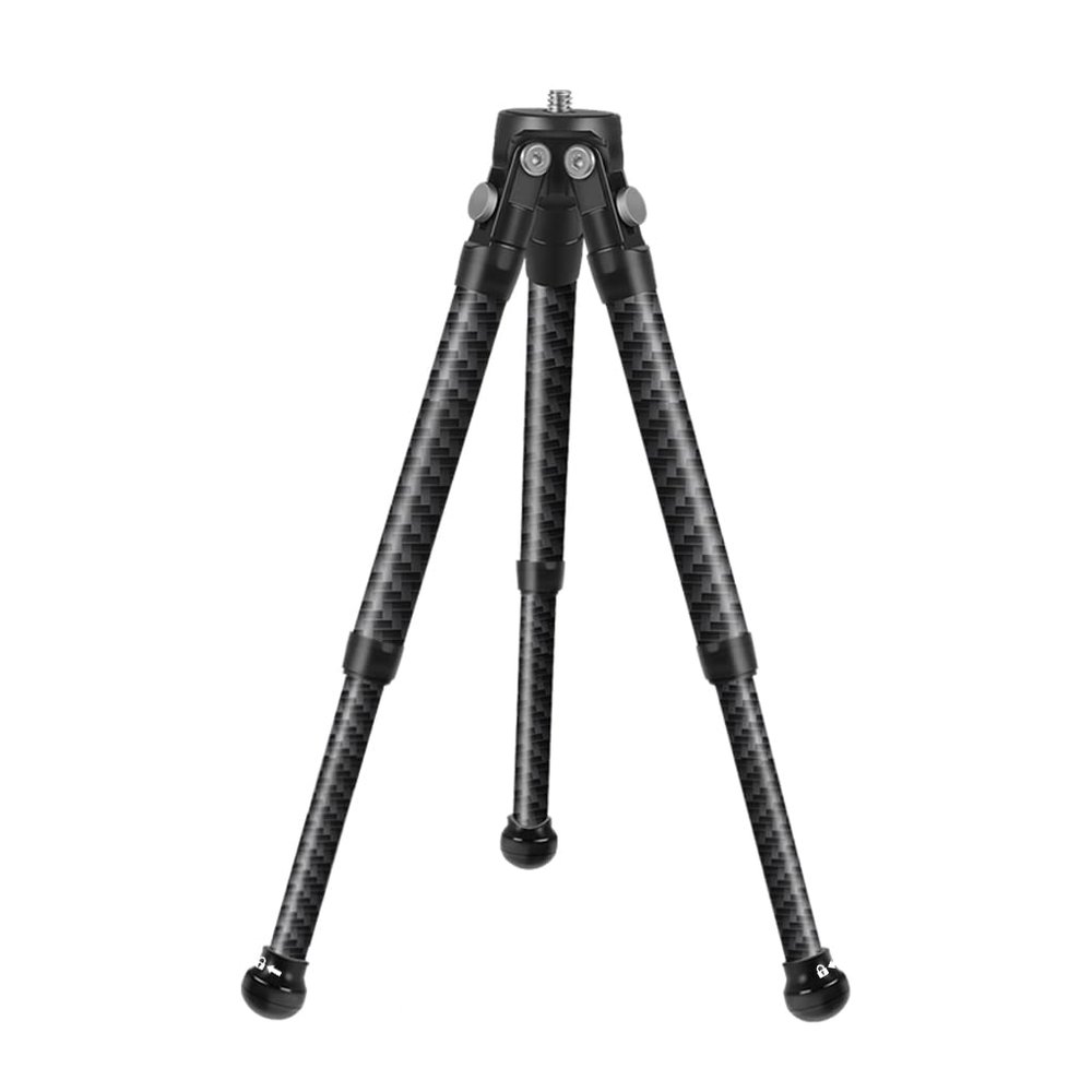 BGNing Carbon Fiber Tripod, Retractable Camera Stabilizer, Carbon Fiber Extendable Adjustable Selfie Stick for for Mobile Phone DSLR Cameras (Load-Bearing 3.5KG)