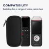 kwmobile Neoprene Voice Recorder Case Compatible with Universal Voice Recorder - Inside Size 4.5 x 1.8 inches (11.5 x 4.5 cm) - Black view 2