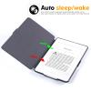 BOZHUORUI Slim Case for Kindle Paperwhite 5th/6th/7th Generation Prior to 2018 (2012-2017 Release,Model EY21 & DP75SDI) - Premium PU Leather Protective Cover with Auto Sleep/Wake (Dark Grey) view 3