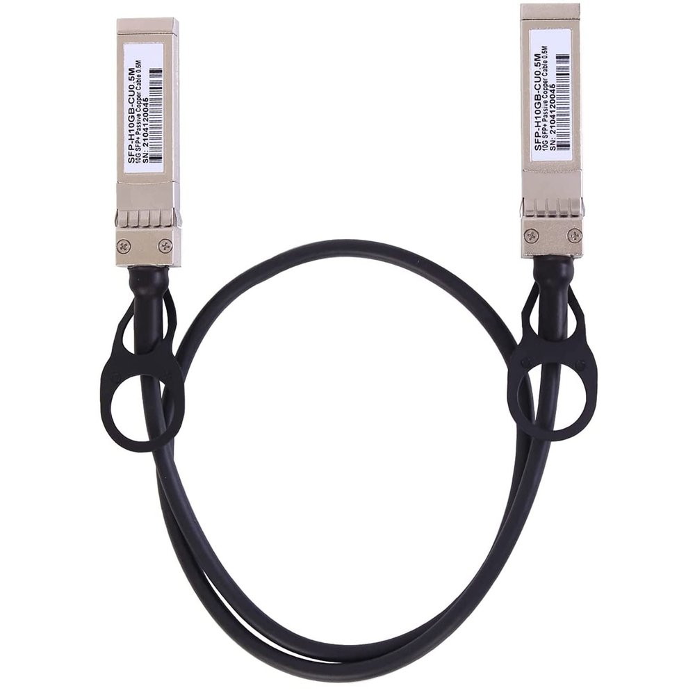 10G SFP+ Twinax Cable, Direct Attach Copper() 10GBASE SFP Passive Cable for SFP-H10GB-CU1M,(0.5M)