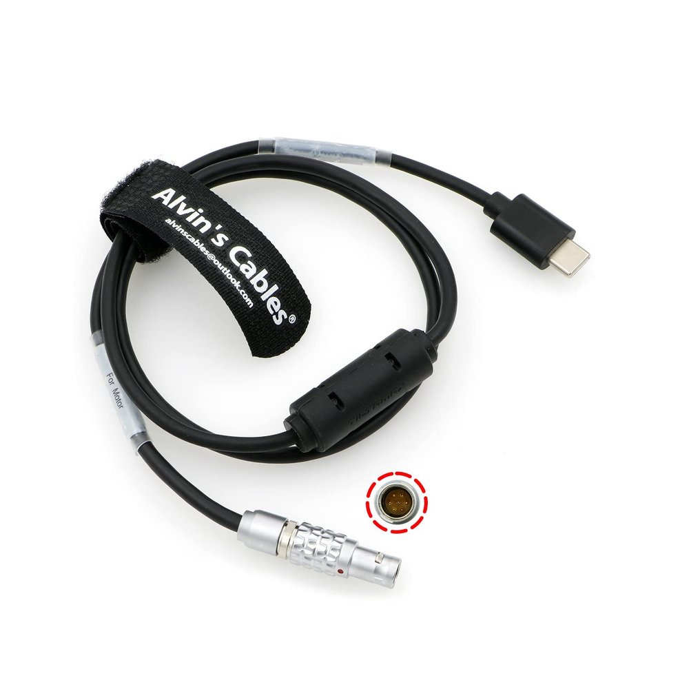 Alvin's Cables Nucleus-M Run-Stop Cable for Tilta BMPCC-4K Canon-C70 7 Pin Male to USB-C Type-C RS Cable for Blackmagic Pocket Cinema Camera 65cm|25.6inches