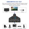 HDMI Switch 3 in 1 Out, 4K@30hz HDMI Splitter Supports Full HD 1080P 3D Compatible with Roku Fire TV Stick HDTV PS4/PS5 Xbox One Chromecast view 3