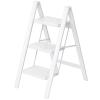 3 Step Ladder,Folding Step Stool with Wide Anti-Slip Pedal,330lbs Load Capacity,Lightweight and Portable for Kitchen Space Saving view 1