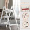 3 Step Ladder,Folding Step Stool with Wide Anti-Slip Pedal,330lbs Load Capacity,Lightweight and Portable for Kitchen Space Saving view 3
