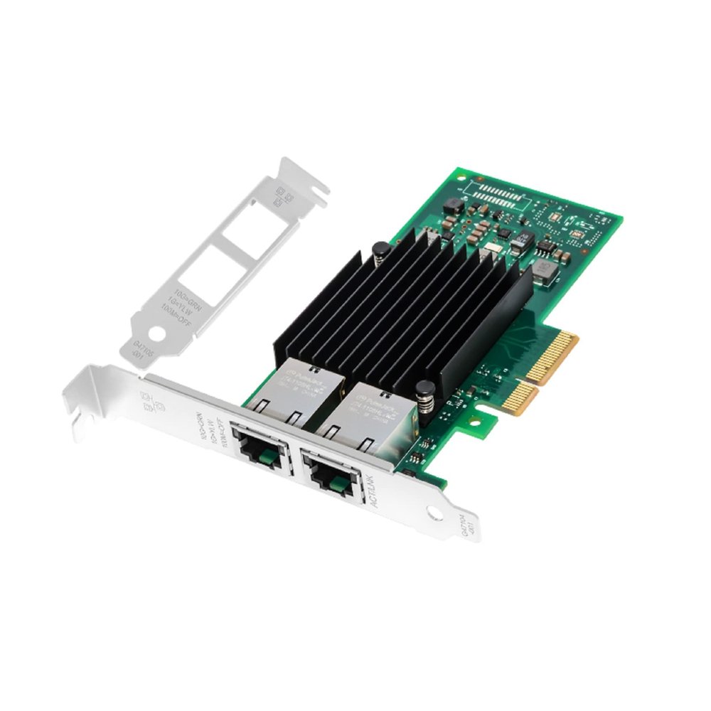 10Gb PCIE x4/x8/x16 Ethernet Network Adapter with Intel X550T2 Dual Copper RJ45 Port 1GbE/2.5GbE/5GbE/10GbE LAN Card NIC 10GBase-T X550AT Server Support Windows/Linux/VMware