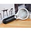 YANYUESHOP Handheld 75mm 3X / 22mm 45X Magnification Magnifier with 3-LED Lights OfficeProducts view 3