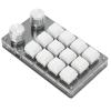 12 Keys Mini Keyboard One Hand Macro Mechanical Keyboard with 2 Adjustment Knobs, Plug and Play, Multifunction Shortcut Programmable Suitable for Office Gaming Lab(Black and White) view 1