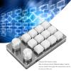 12 Keys Mini Keyboard One Hand Macro Mechanical Keyboard with 2 Adjustment Knobs, Plug and Play, Multifunction Shortcut Programmable Suitable for Office Gaming Lab(Black and White) view 3