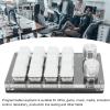 12 Keys Mini Keyboard One Hand Macro Mechanical Keyboard with 2 Adjustment Knobs, Plug and Play, Multifunction Shortcut Programmable Suitable for Office Gaming Lab(Black and White) view 4